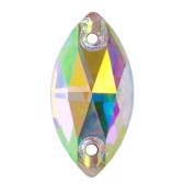 Varrható navetta kristály, méret: 18x9 mm - CRYSTAL AB (001 AB)